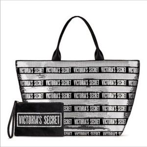 Brand New Black and Silver Sequence Tote